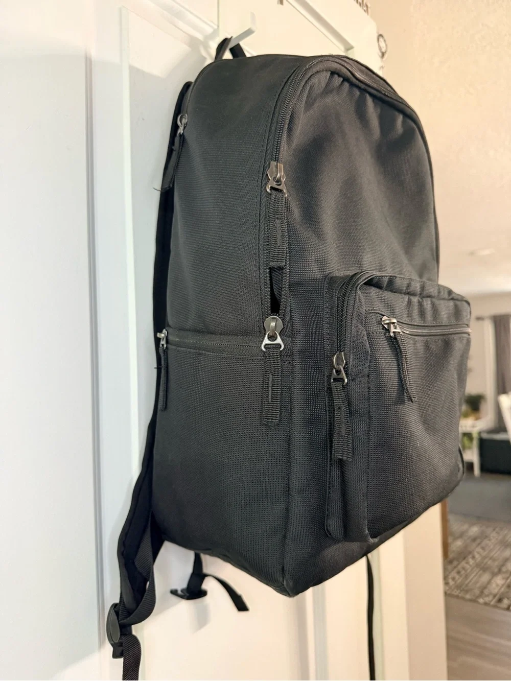 Nike Black Backpack School Gym Travel Multiple Pockets